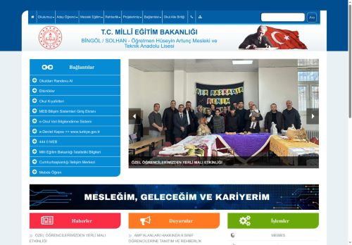 BİNGÖL / SOLHAN - Öğretmen Hüseyin Artunç Mesleki ve Teknik Anadolu Lisesi