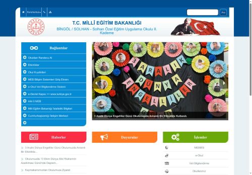 BİNGÖL / SOLHAN - Solhan Özel Eğitim Uygulama Okulu II. Kademe