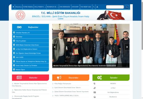 BİNGÖL / SOLHAN - Şehit Ersin Özyurt Anadolu İmam Hatip Lisesi
