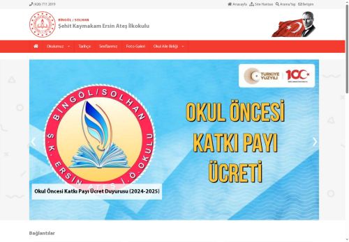 BİNGÖL / SOLHAN - Şehit Kaymakam Ersin Ateş İlkokulu