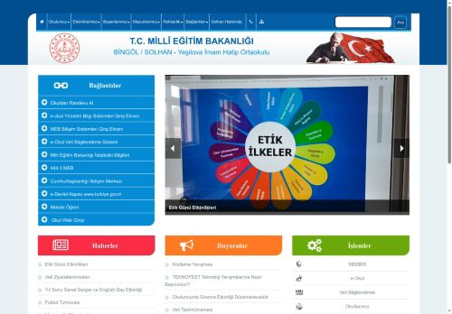 BİNGÖL / SOLHAN - Yeşilova İmam Hatip Ortaokulu