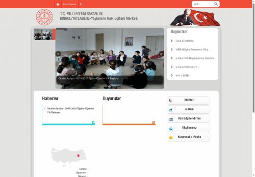 BİNGÖL / YAYLADERE - Yayladere Halk Eğitimi Merkezi