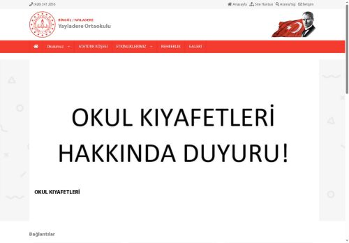 BİNGÖL / YAYLADERE - Yayladere Ortaokulu