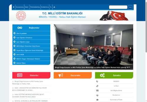 BİNGÖL / YEDİSU - Yedisu Halk Eğitimi Merkezi