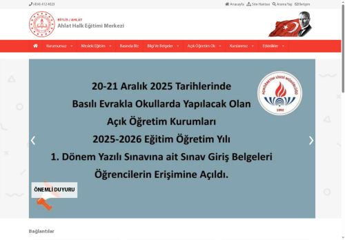 BİTLİS / AHLAT - Ahlat Halk Eğitimi Merkezi