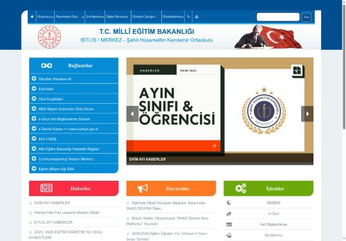 BİTLİS / MERKEZ - Şehit Hüsamettin Kandemir Ortaokulu