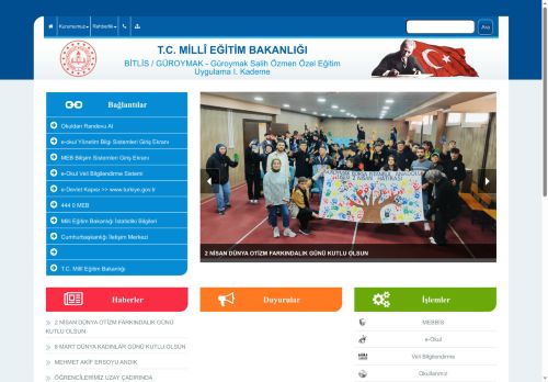 BİTLİS / GÜROYMAK - Güroymak Salih Özmen Özel Eğitim Uygulama I. Kademe