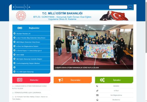 BİTLİS / GÜROYMAK - Güroymak Salih Özmen Özel Eğitim Uygulama Okulu III. Kademe