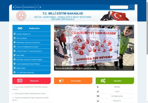 BİTLİS / GÜROYMAK - YAMAÇ KÖYÜ ŞEHIT ER ETHEM ÖZTÜRK ORTAOKULU