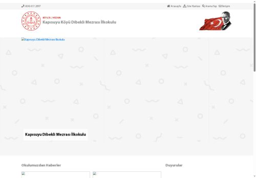 BİTLİS / HİZAN - Kapısuyu Köyü Dibekli Mezrası İlkokulu