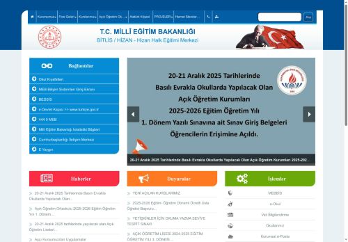 BİTLİS / HİZAN - Hizan Halk Eğitimi Merkezi