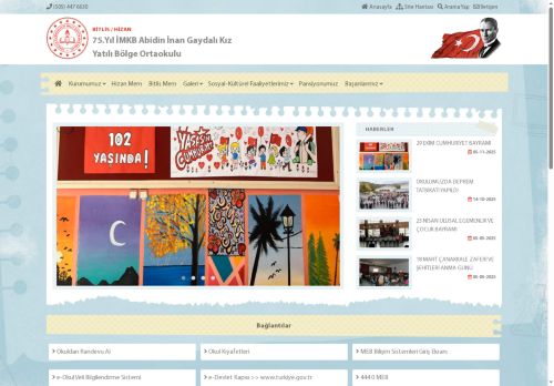 BİTLİS / HİZAN - 75.Yıl İMKB Abidin İnan Gaydalı Kız Yatılı Bölge Ortaokulu