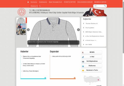 BİTLİS / MERKEZ - Bölükyazı Tekel Edip Safder Gaydalı Yatılı Bölge Ortaokulu