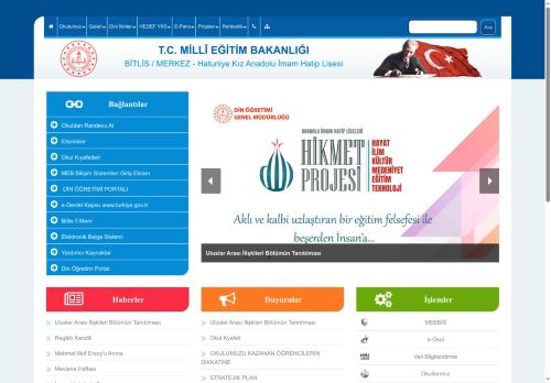 BİTLİS / MERKEZ - Hatuniye Kız Anadolu İmam Hatip Lisesi