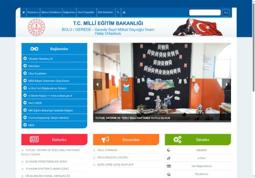 BOLU / GEREDE - Gerede Seyit Mithat Dayıoğlu İmam Hatip Ortaokulu