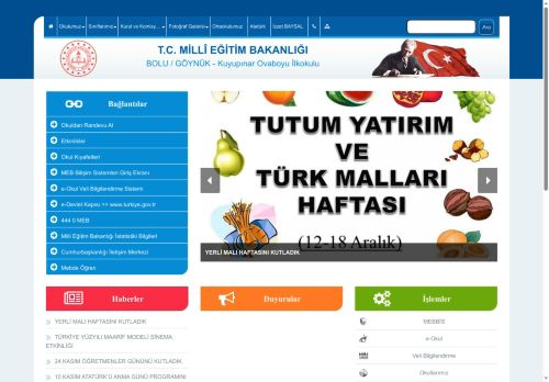 BOLU / GÖYNÜK - Kuyupınar Ovaboyu İlkokulu