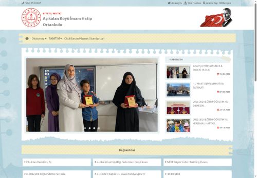 BİTLİS / MUTKİ - Açıkalan Köyü İmam Hatip Ortaokulu