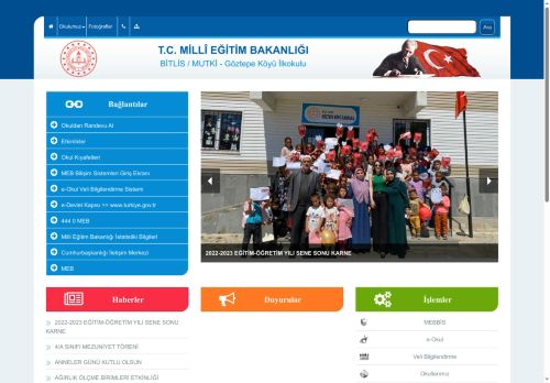 BİTLİS / MUTKİ - Göztepe Köyü İlkokulu