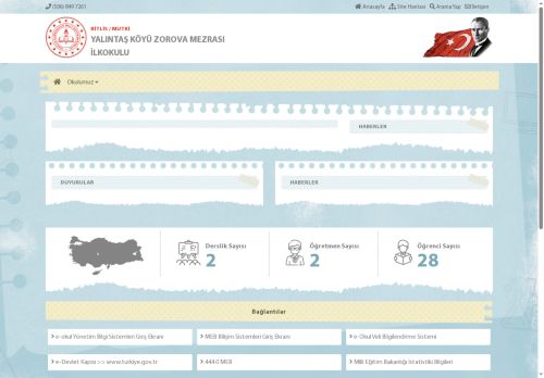 BİTLİS / MUTKİ - YALINTAŞ KÖYÜ ZOROVA MEZRASI İLKOKULU