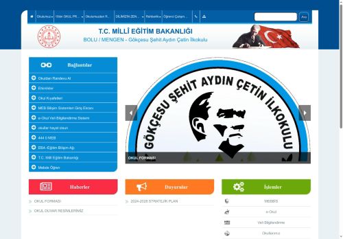 BOLU / MENGEN - Gökçesu Şehit Aydın Çetin İlkokulu