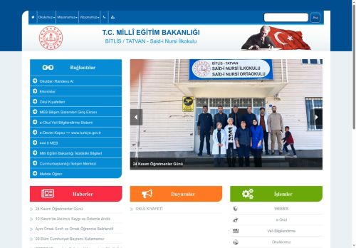 BİTLİS / TATVAN - Said-i Nursi İlkokulu