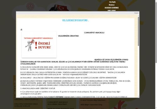 BİTLİS / TATVAN - Tatvan Cumhuriyet Anaokulu