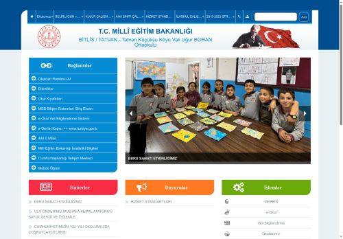 BİTLİS / TATVAN - Tatvan Küçüksu Köyü Vali Uğur BORAN Ortaokulu