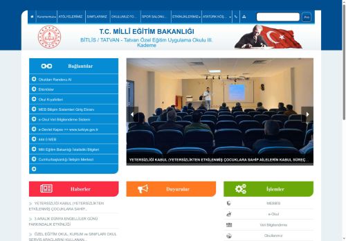 BİTLİS / TATVAN - Tatvan Özel Eğitim Uygulama Okulu III. Kademe