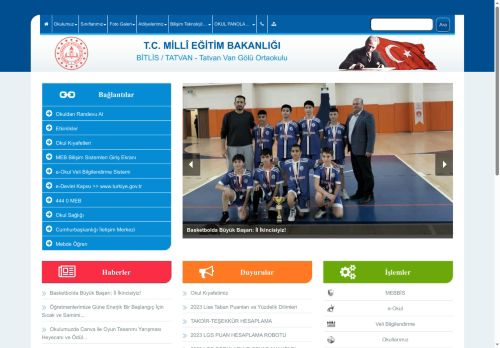 BİTLİS / TATVAN - Tatvan Van Gölü Ortaokulu