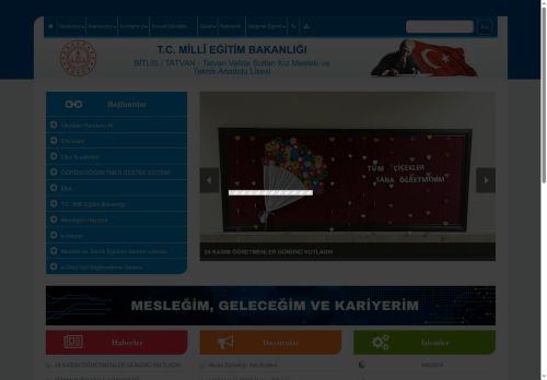 BİTLİS / TATVAN - Tatvan Valide Sultan Kız Mesleki ve Teknik Anadolu Lisesi