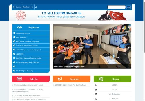 BİTLİS / TATVAN - Yavuz Sultan Selim Ortaokulu