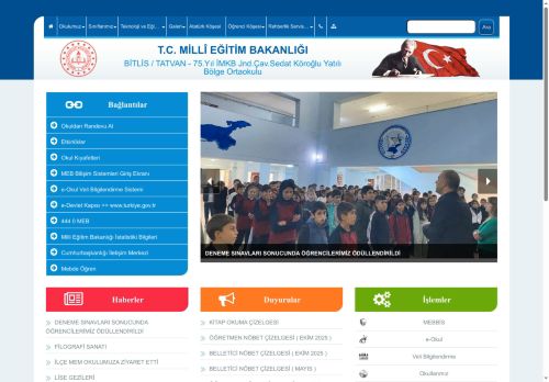 BİTLİS / TATVAN - 75.Yıl İMKB Jnd.Çav.Sedat Köroğlu Yatılı Bölge Ortaokulu