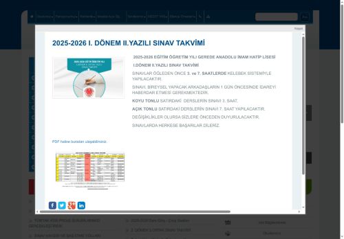 BOLU / GEREDE - Gerede Anadolu İmam Hatip Lisesi