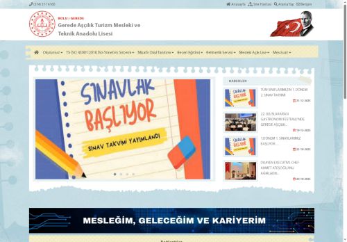 BOLU / GEREDE - Gerede Aşçılık Turizm Mesleki ve Teknik Anadolu Lisesi