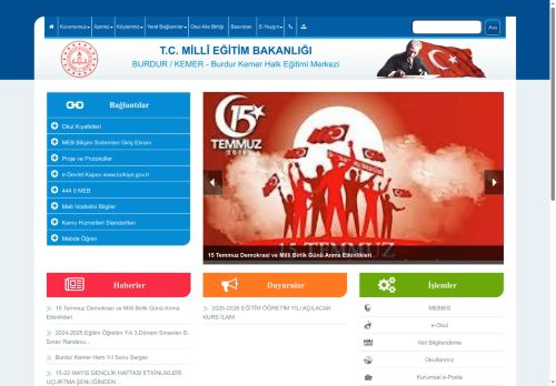 BURDUR / KEMER - Burdur Kemer Halk Eğitimi Merkezi