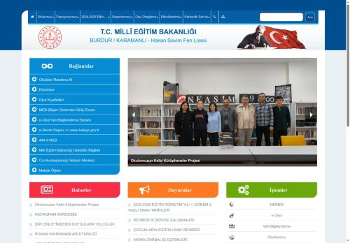 BURDUR / KARAMANLI - Hakan Sevim Fen Lisesi