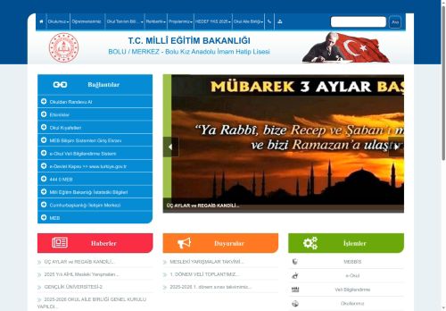 BOLU / MERKEZ - Bolu Kız Anadolu İmam Hatip Lisesi