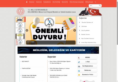 BOLU / MERKEZ - Mimar İzzet Baysal Mesleki ve Teknik Anadolu Lisesi