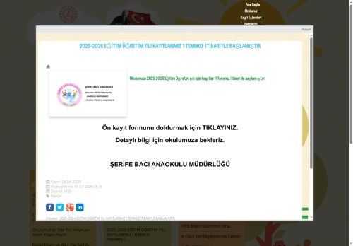 BOLU / MERKEZ - Şerife Bacı Anaokulu