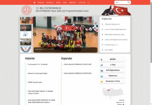 BOLU / YENİÇAĞA - Yaşar Çelik Çok Programlı Anadolu Lisesi