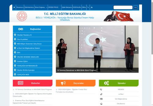 BOLU / YENİÇAĞA - Yeniçağa Borsa İstanbul İmam Hatip Ortaokulu