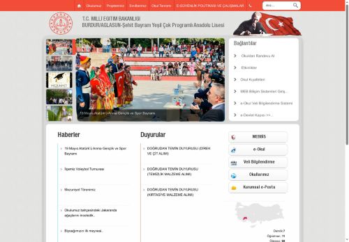 BURDUR / AĞLASUN - Şehit Bayram Yeşil Çok Programlı Anadolu Lisesi