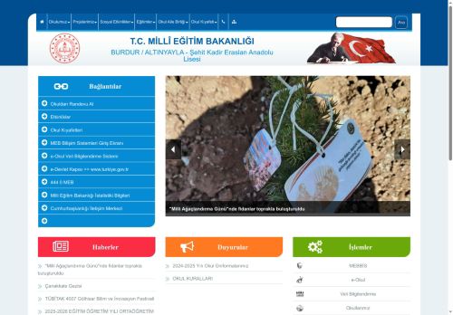 BURDUR / ALTINYAYLA - Şehit Kadir Eraslan Anadolu Lisesi