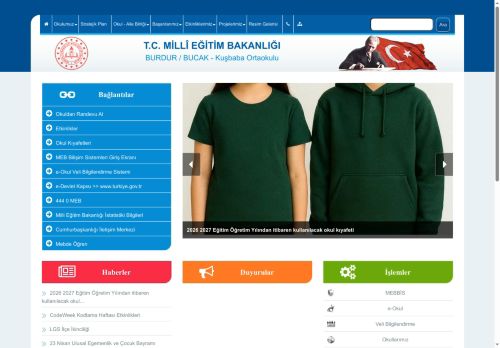 BURDUR / BUCAK - Kuşbaba Ortaokulu