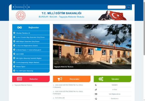 BURDUR / BUCAK - Taşyayla Afetevler İlkokulu