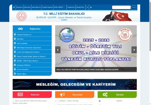 BURDUR / ÇAVDIR - Çavdır Mesleki ve Teknik Anadolu Lisesi