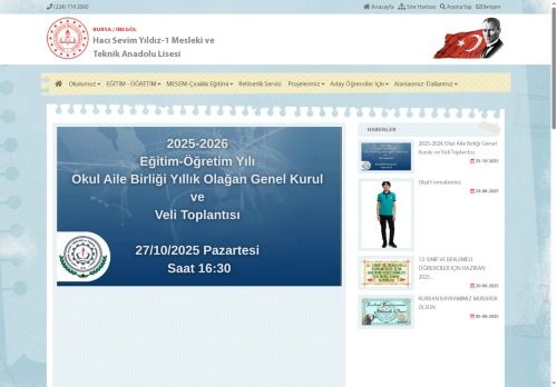 BURSA / İNEGÖL - Hacı Sevim Yıldız-1 Mesleki ve Teknik Anadolu Lisesi