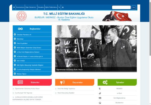 BURDUR / MERKEZ - Burdur Özel Eğitim Uygulama Okulu III. Kademe