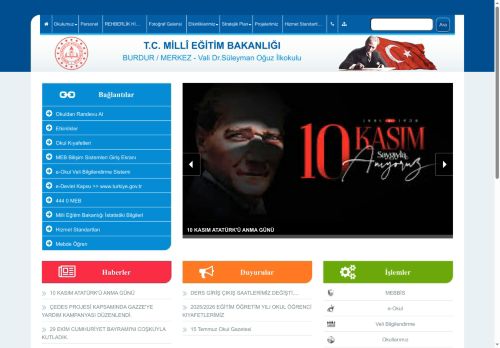 BURDUR / MERKEZ - Vali Dr.Süleyman Oğuz İlkokulu