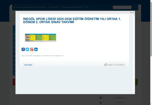 BURSA / İNEGÖL - İnegöl Spor Lisesi